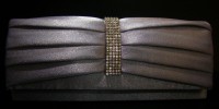 Bolso Fiesta Rígido con Piedrería-Plateado